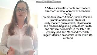 15 Main scientific schools and modern directions of development of economic theory [upl. by Curren]