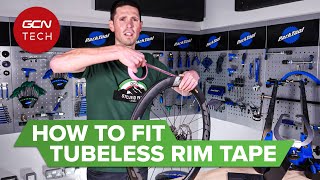 How To Fit Tubeless Rim Tape  GCN Tech Monday Maintenance [upl. by Balch]