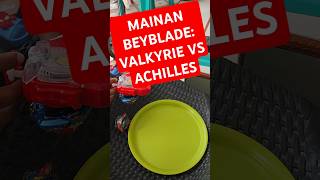 MAINAN BEYBLADE VALKYRIE VS ACHILLES beyblade beybladeburst beybladeburstsparking burst [upl. by Ternan]