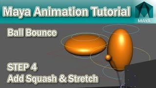 Maya Bouncing Ball Tutorial 4 Squash amp Stretch [upl. by Kenay]