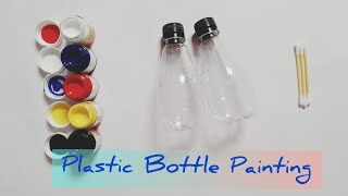 Plastic Bottle Painting  Bottle Art  Easy Plastic Bottle Craft  Best Out of Waste [upl. by Alrrats]