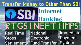 RTGS NEFT IMPS SERVICES THROUGH SBI INTERNET BANKING IN TELUGU I other than sbi fund transfer in inb [upl. by Aileduab]