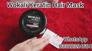 Wokali Keratin Hair Mask  Vitamin E  highly recommended amazing results [upl. by Milan]