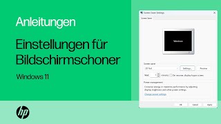 So passen Sie die Bildschirmschonereinstellungen in Windows 11 an  HP Notebooks  HP Support [upl. by Hillard]