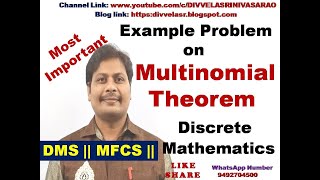 Multinomial Theorem  Example on Multinomial Theorem  Discrete Mathematics  DMS  MFCS [upl. by Hallett]