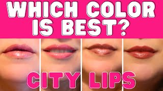 City Lips PLUMPING GLOSS COLOR Lip Swatches  Makeup Over 40  City Beauty [upl. by Zeuqcaj]