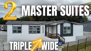 100 among the TOP triple wide mobile homes that EXIST 2 master suites Prefab House Tour [upl. by Aken]