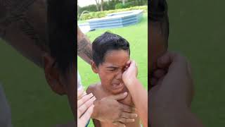 Son gets hurt while playing football with dad shorts [upl. by Fabiolas]