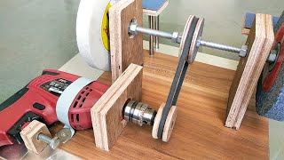 3 Amazing Woodworking Hack  Drill Powered Tools [upl. by Thurmann]