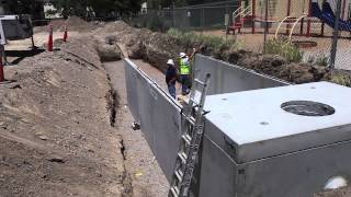 20000 Gallon Storm Vault Installation Reno Nevada [upl. by Hayse]