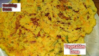 Vegetables Dosa recipe How to make Vegetables Dosa recipe [upl. by Merill806]