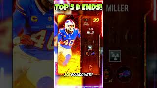 new BEST TOP 5 DEFENSIVE END CARDS in MADDEN 24 Ultimate Team Madden24 mut24 [upl. by Jedthus842]