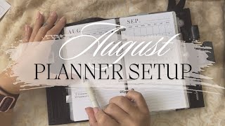 august planner set up  personal rings hobonichi weeks a6 hobonichi hon [upl. by Pantia]