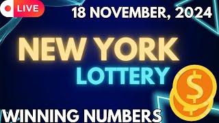 New York Midday Lottery Results For  18 Nov 2024  Numbers  Win 4  Take 5  NY Lotto  Powerball [upl. by Lux]