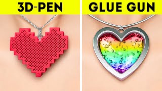 3D PEN VS GLUE GUN  Brilliant DIY Crafts Jewelry And Repair Tricks [upl. by Lledualc]