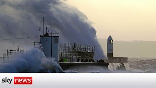 In full Storm Eunice from Newquay [upl. by Lauryn]