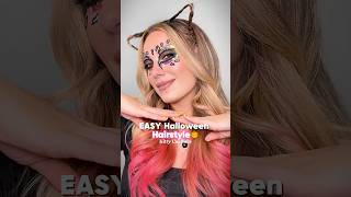 Easy halloween hairstyle Cat Ears🐾🐱 [upl. by Rastus688]