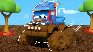 Super Monster Truck is Trapped  Hero Stuck in Mud  Monster Truck Compilation for Kids [upl. by Francoise]