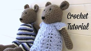 How to crochet Bertie and Bronte bear  Wooly Wonders Crochet Animals [upl. by Moises364]