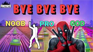 NSYNC  Bye Bye Bye  Noob vs Pro vs God Fortnite Music Blocks [upl. by Leverick]