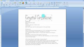 Creating WordArt in Microsoft Word 2007 [upl. by Nette]