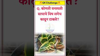 जनरल नॉलेज  Quiz Today  Question amp Answer  Current Affairs  GK QUIZ MARATHI [upl. by Suiluj377]