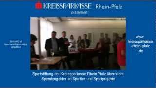 Kreissparkasse Rhein Pfalz Online Banking präsentiert Sportförderung der Sportstiftung [upl. by Ilarin]