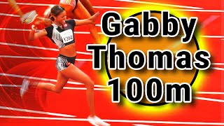 Gabby Thomas goes 1088s 100m at Texas Relays 2024 [upl. by Riancho661]