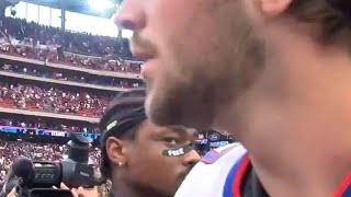 Josh Allen Handshakes with Stefon Diggs during postgame [upl. by Nosmas]