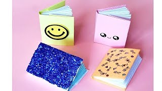 Çok Kolay Mini Defter Yapımı l Kendin Yap l Emojili Kawaili Simli Mini Notebook [upl. by Gladine]