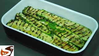 Zucchine grigliate in padella alla piastra o al forno  contorni grilled zucchini [upl. by Arihsat]