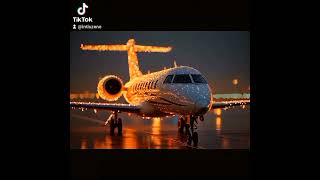 Private Jets decorated with Christmas Lights AI Live Wallpapers privatejet wallpaper christmas [upl. by Elyl]