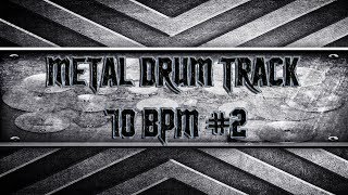 Easy Metal Drum Track 70 BPM HQHD [upl. by Koralie]