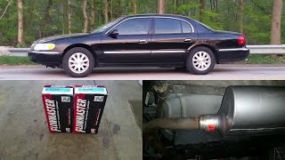 Flowmaster Super 40s amp Cat Delete on a Lincoln Continental [upl. by Babbie]