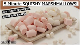 5 Minute HOMEMADE MARSHMALLOWS  Squishy amp Satisfying Marshmallow recipe  EASY [upl. by Lac]