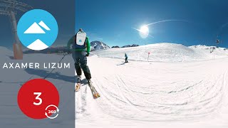 Axamer Lizum  Innsbruck Austria  Red 3 lower  360 VR  Piste View [upl. by Eirek]