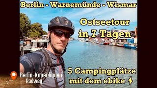 SPEKTAKULÄRE eBike RADTOUR Von Berlin zur Ostsee  auf dem BerlinKopenhagen Radweg 518km ⛺🚴‍♀️ [upl. by Essenaj]