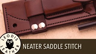 Quick Tip Neatening up Your Saddle Stitch [upl. by Llirred]