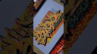 ICONIC GRAFFITI PIECE WITH MARKERS 🤯 graffiti graffitiart shorts [upl. by Sorcim]