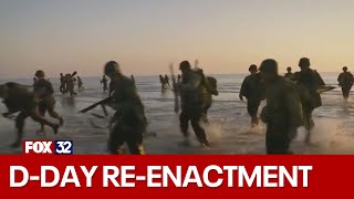 US Navy Seals reenact DDay landing 80 years after [upl. by Naashom]