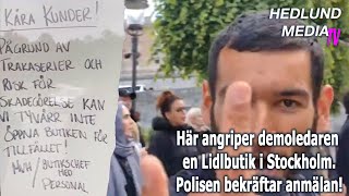 Palestinaaktivister attackerade Lidlbutik i Stockholm [upl. by Llig815]