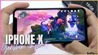 iPhone X Genshin Impact Gaming test  Apple A11 [upl. by Stander]