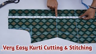 KurtiSuit Cutting and Stitching Step by StepEasy Kurti Cutting for Beginner with Useful SewingTips [upl. by Sommer]