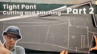 Tight Pant Cutting And Stitching  Skin Tight Pant Cutting And Stitching  Men Pant Cutting [upl. by Llemart]