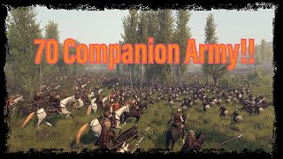 70 companion army  Bannerlord [upl. by Suiradal]