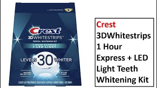 Crest 3DWhitestrips 1 Hour Express  LED Light Teeth Whitening Kit 19 Treatments [upl. by Asilet]