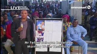 EMMANUEL TV LIVE SERVICE SUNDAY 03 09 2017 TESTIMONY BY MR FETIMI BALOGUN BEBETEBE VIDEO 4 OF 8 [upl. by Bertila]