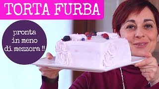 TORTA DI COMPLEANNO FURBA  Ricetta Facile per fare una torta alta quadrata in meno di mezzora [upl. by Aisercal]