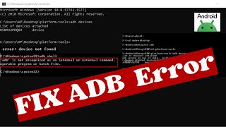 How to Fix adb Commands Errors  Fix adb device list doesnt show phone etc [upl. by Halle]