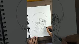 Drawing Levi Ackerman Attack on titan attackontitanedit leviackerman anime animedrawing sketch [upl. by Mordecai397]